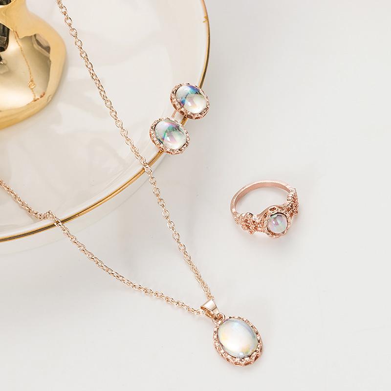 Pendant Necklace Earrings Ring 
