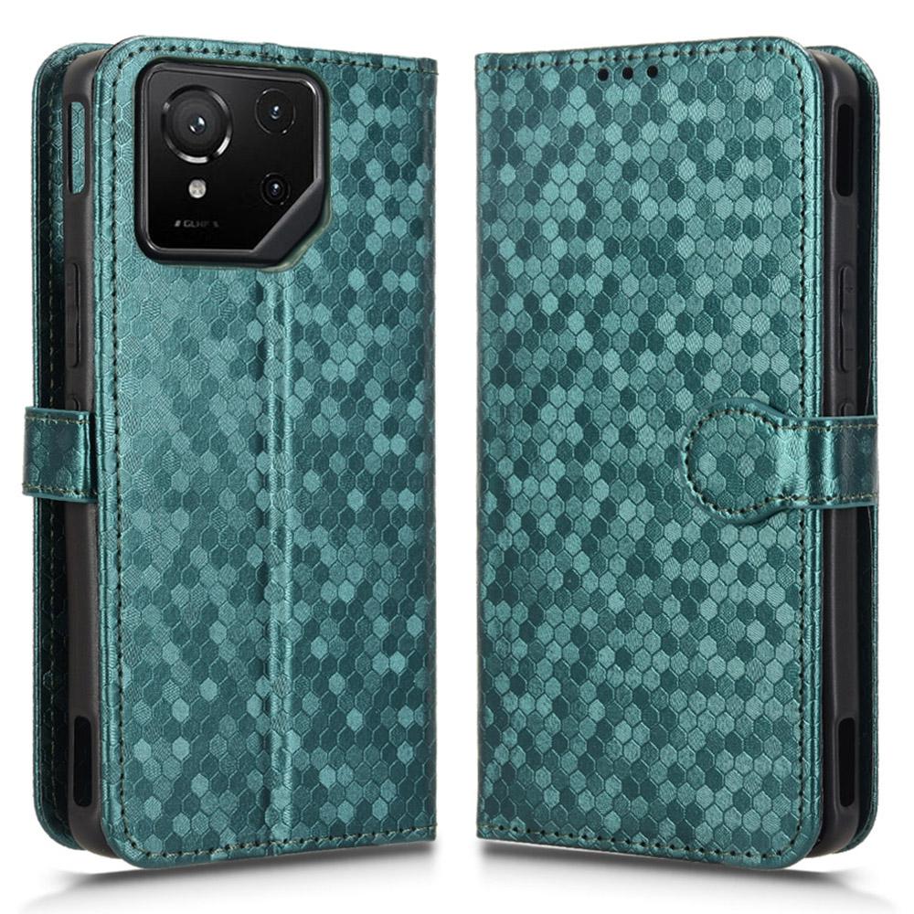 Pro Asus ROG Phone 9 5G/ROG Phone 9 Pro 5G Peněženkové pouzdro Vzor teček Ražba PU Kůže Kryt na telefon