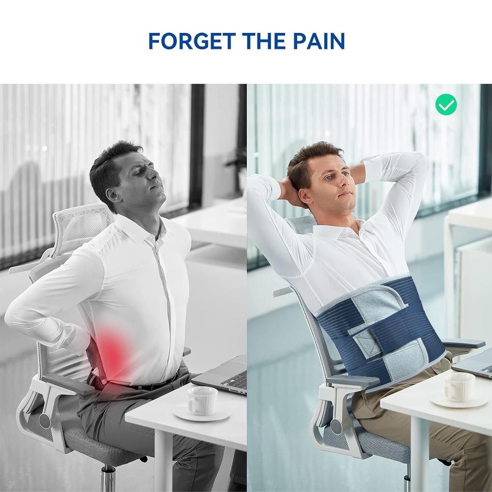Lower Back Brace For Back Pain Relief, Breathable Lower Back Support For Women Men, Adjustable Lumbar Support Belt For Sciatica