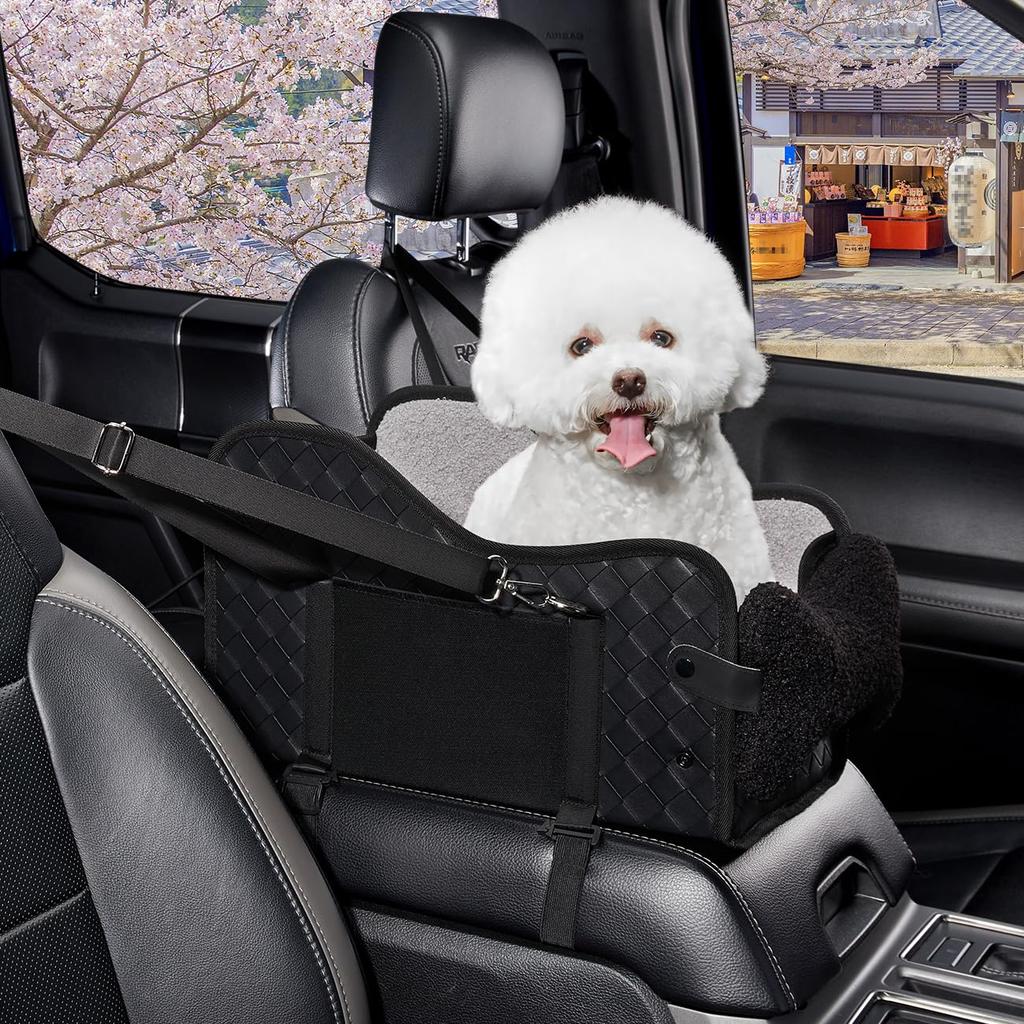 in Cavoyo 3way Dog Drive Pet Dog Car Small Dog Armrest Prevents Dogs from Jumping Keeps Their Comes with Car Secures to Pet Car Drive Back Cherry