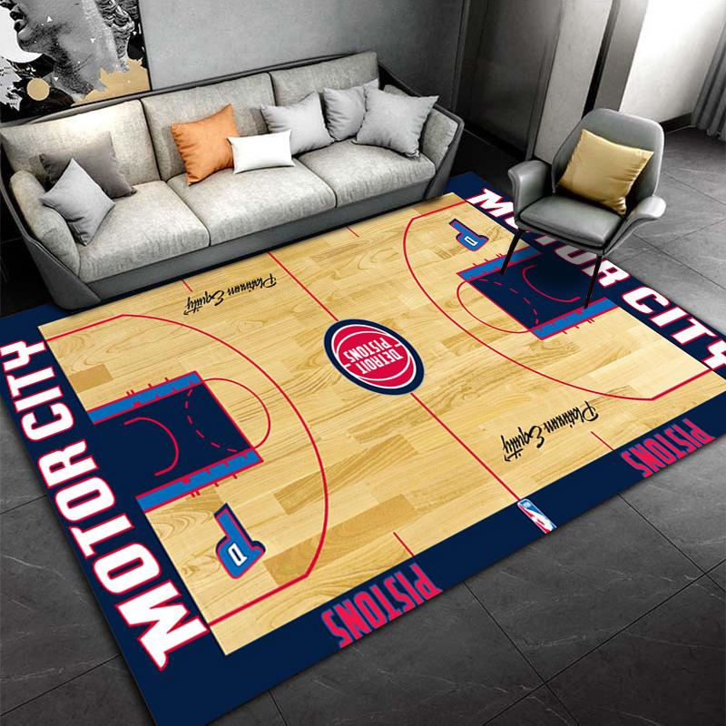 Tappeto da Basket NBA Detroit Pistons Adatto per l'uso come tappetino antiscivolo per il soggiorno e le camere da letto