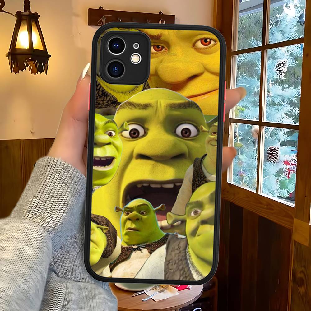 Classic Movie S-Shrek Matte Translucent Phone Case For Iphone 16 ProMax 15 14 13 12 11 X XS PRO Plus