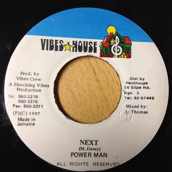 

7-дюймовая пластинка POWERMAN - Next NONE Vibes House 1997 Ямайка Регги, Ска и Даб Б/У