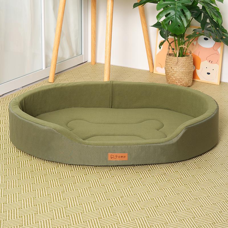 Dog Bed Mat Moisture-Proof All Season Use Chew Resistant Oxford Fabric Modern Solid Memory Foam Pet House