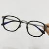 2025 New Reproduction Japanese Style Retro Pure Titanium Glasses IP Electroplating Brushed Metal Texture Acetate Ring Men Frame