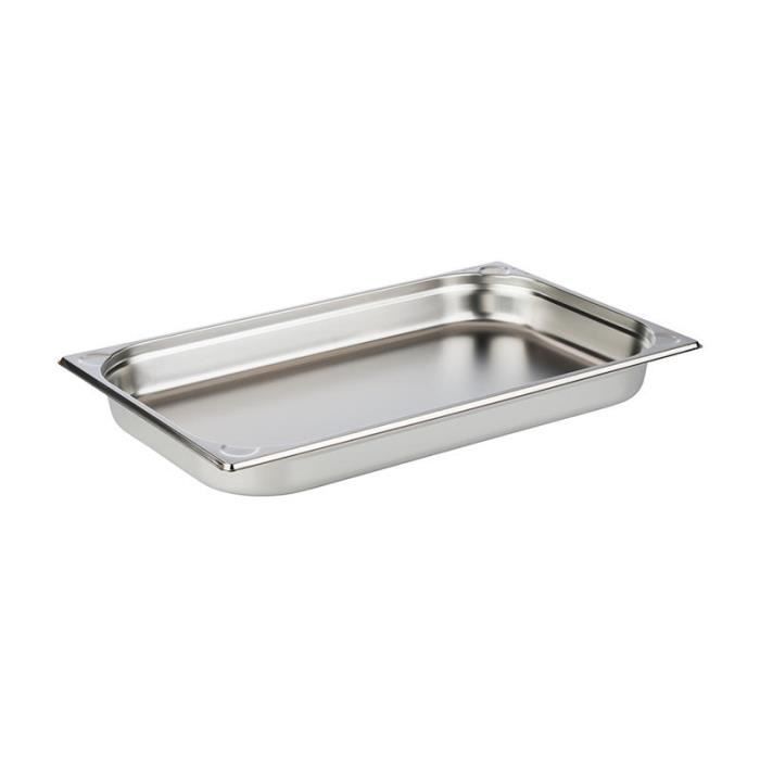 Bac gastro inox GN 1/1 H 15 cm - Aps Gris