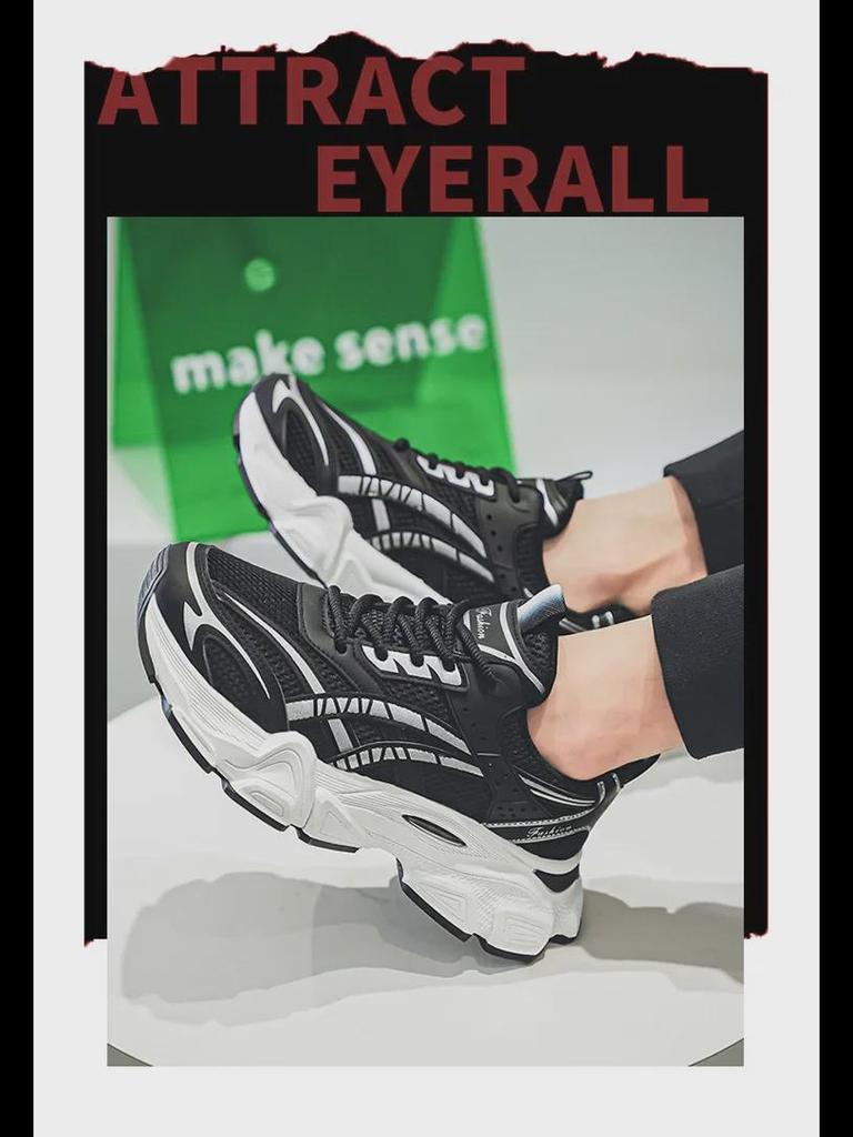 Sommer 2024 Herren Trendige Mesh-Sneaker mit Atmungsaktivem Luftpolster und Stoßdämpfung