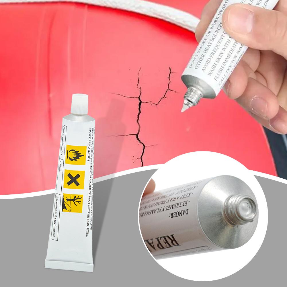 1-6PCS 30ml Puncture Repair Patch Glue Repair Kit PVC Inflatable Glue PVC Repair Glue for PVC Boats Air Mattress Inflatable Toys
