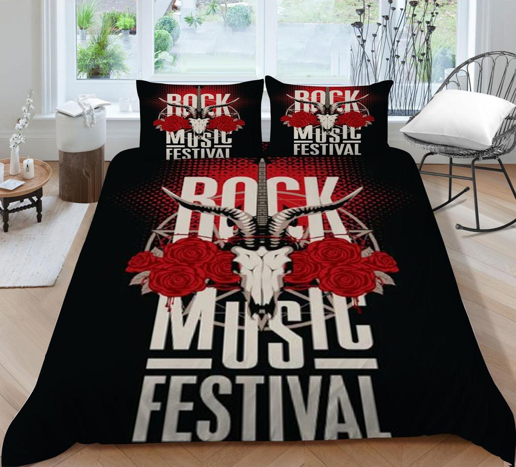 Quilt Cover 3D Printing Skull Home Bedclothes with Pillowcase King Double Size Soft Bed Set Luxury Duvet Cover