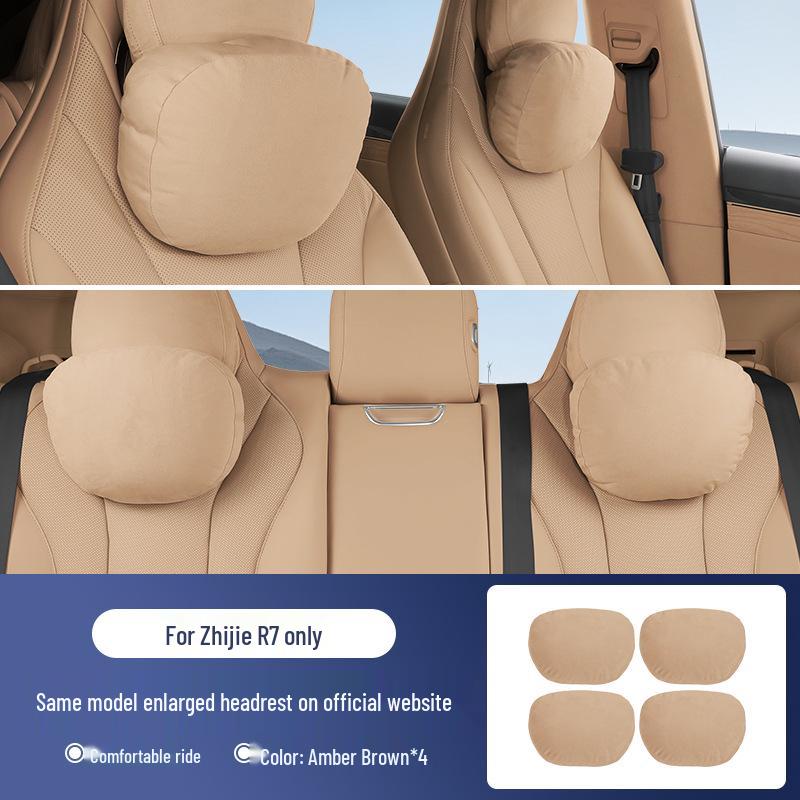 Zhijie R7/S7 Universal Aviation Headrest Neck Pillow with Lumbar Support and Fan.