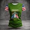 Womens Short Sleeve Crew Neck T Shirt with Printed and Letter Graphic Casual Fit Top for Everyday Wear