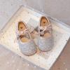 Girls' princess shoes 2025 new children's shoes spring pink crystal shoes with dress sparkling baby girl shoes