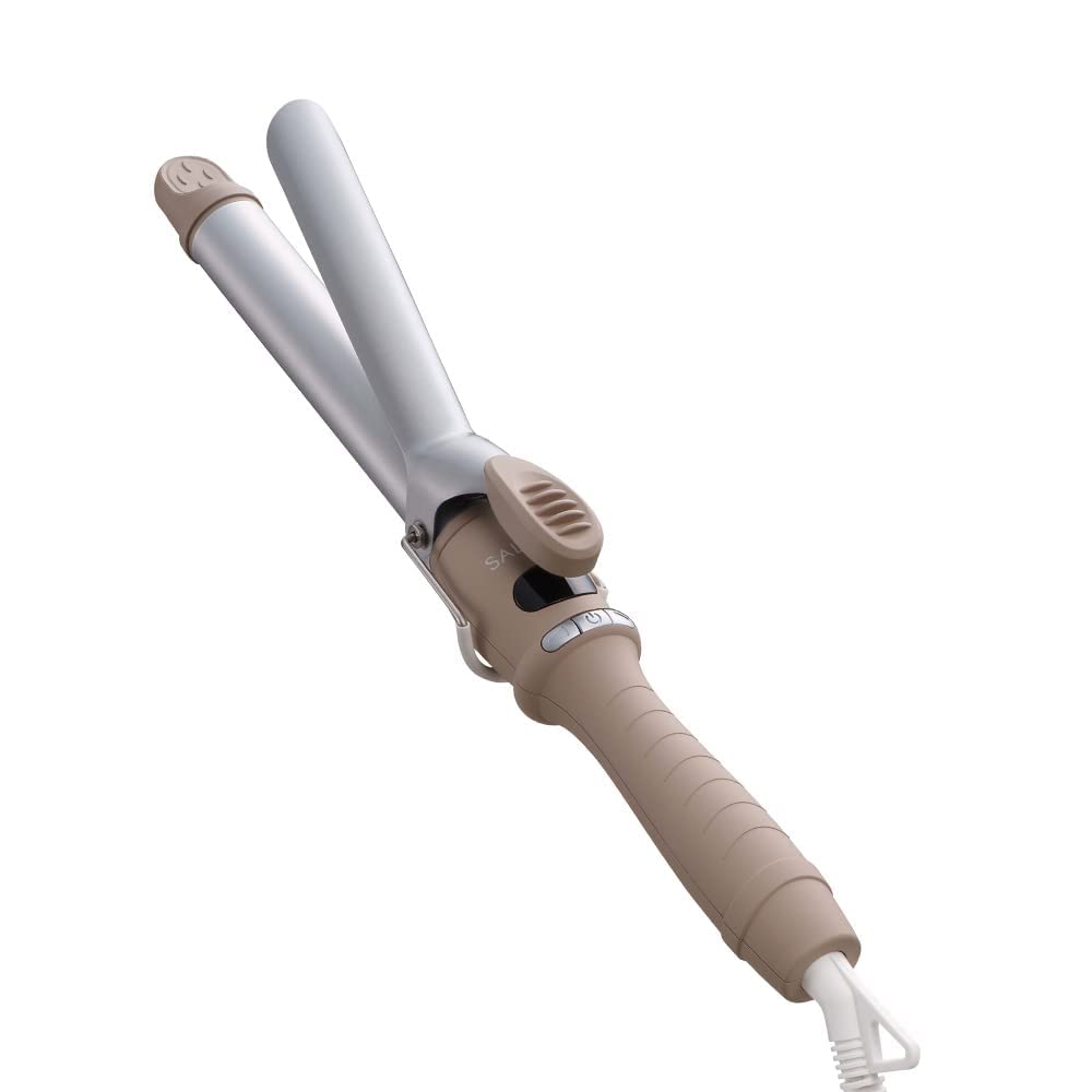 

SALONIA Ceramic Curling International Voltage Beige Iron, 25mm, Compatible, SL-008BE, бежевый