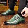 New British Buckle Monk Strap Loafers Pointed Crocodile Pattern Shoes For Men Designer Formal Wedding Dress Homecoming Footwear