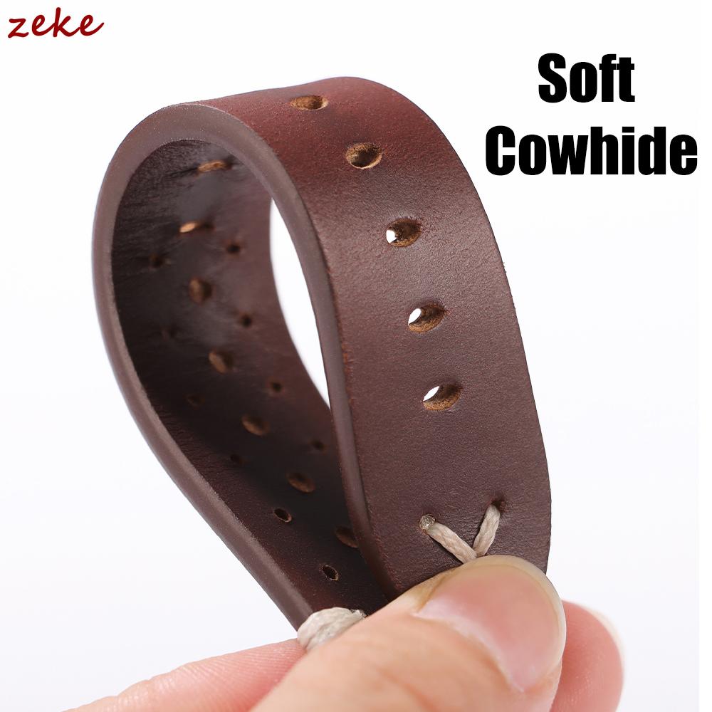 Breathable Cowhide Watch Strap for Omega for Seiko Watch Band 20mm 22mm Oil Wax Leather Wristband Men Women Bracelet Accessories