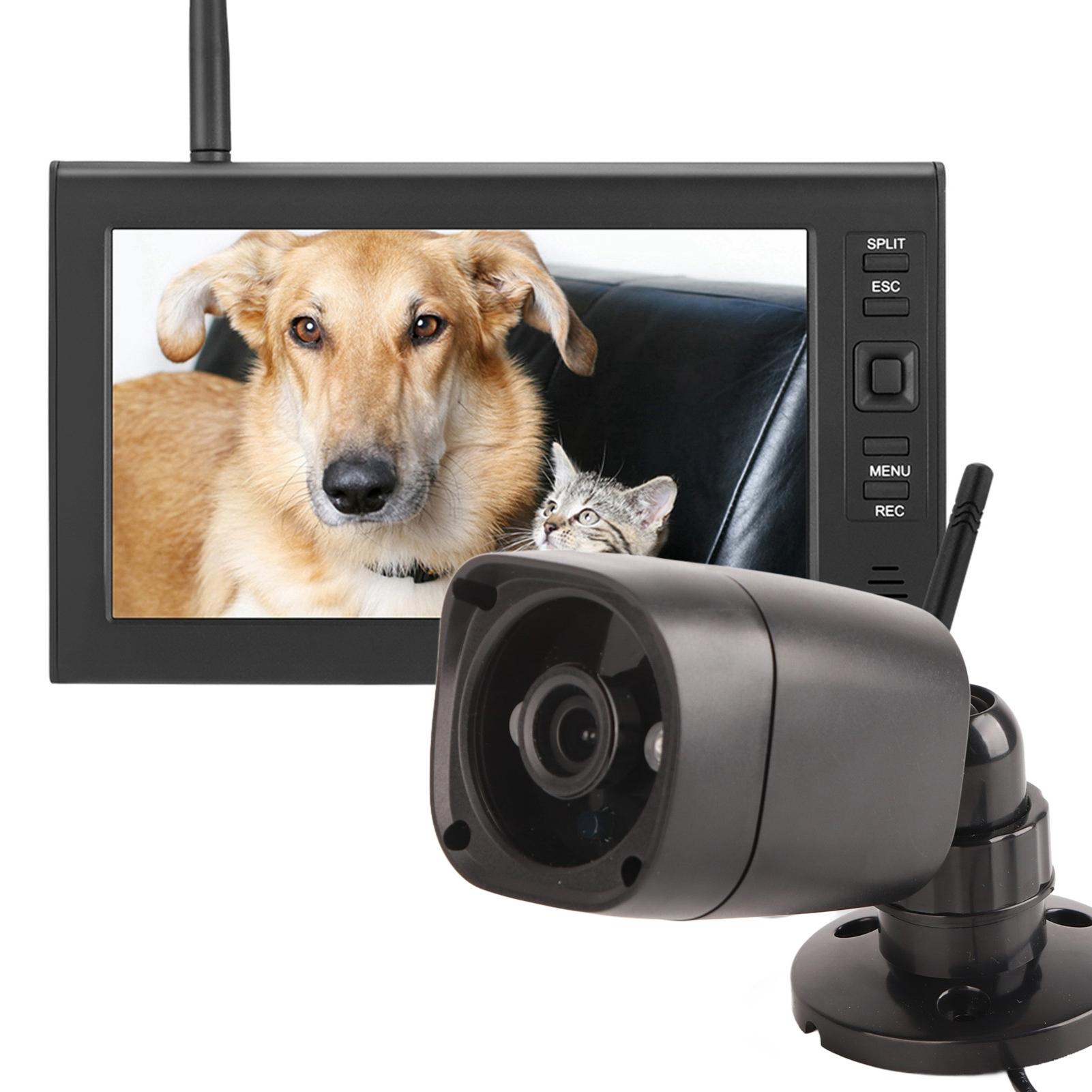 

7 Inch LCD Wireless WIFI 4CH Security Monitor System Display+Camera 1pc IR Cameras Memory Card