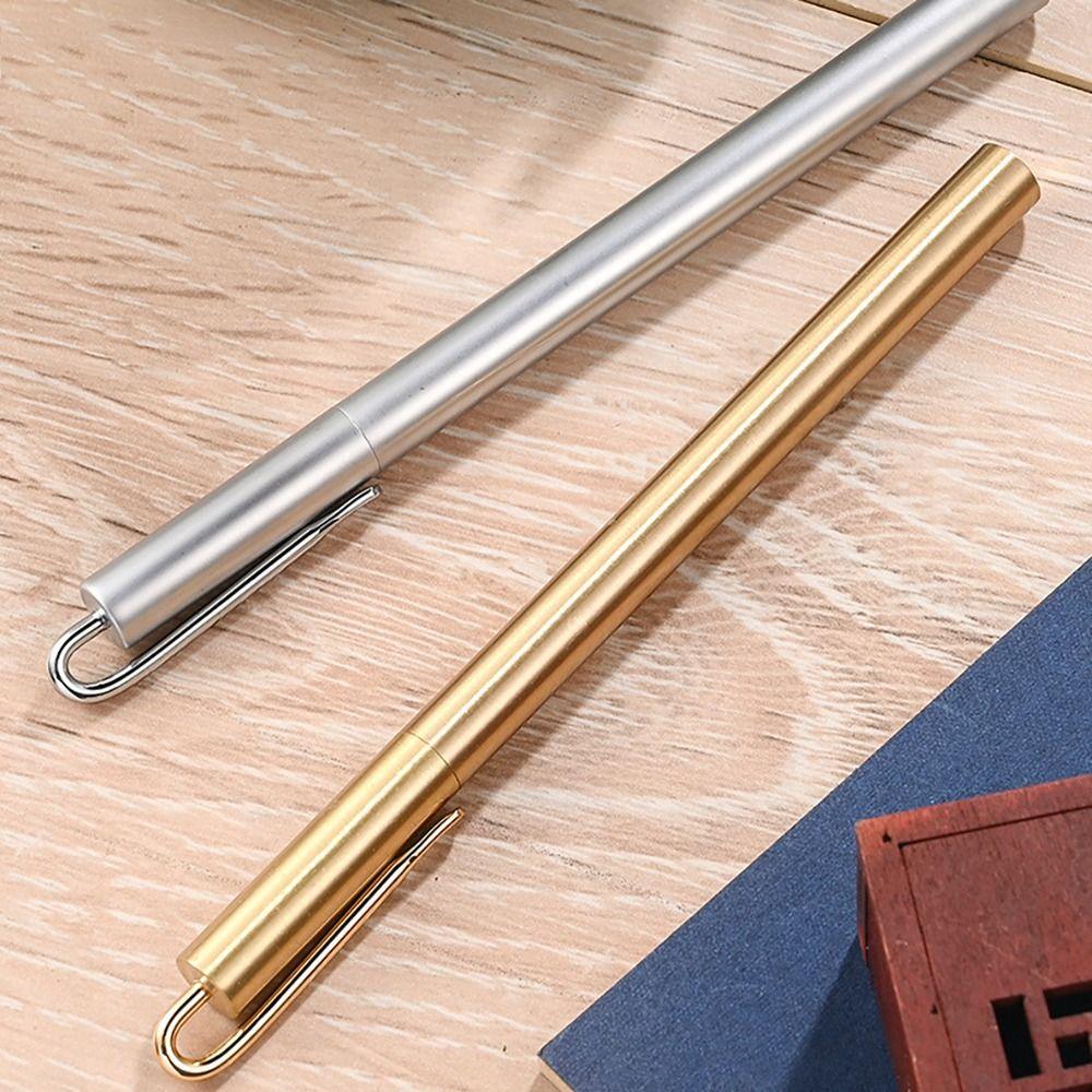 Cadeau Étudiant Stylo Plume Laiton Stylo Gel Outils d'Écriture Créative Fournitures Scolaires et de Bureau