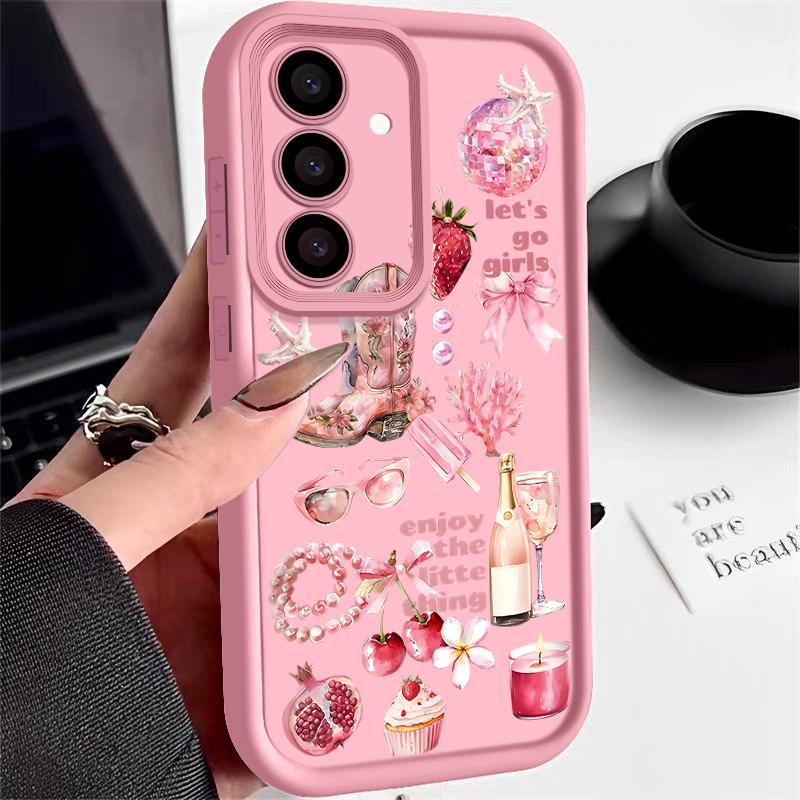 Colorful Bowknots Pattern Case For Samsung A57 A37 A17 A56 A36 A16 A55 A35 A15 A54 5G S21 FE S22 S23 S24 S25 Plus S26 Ultra Bumper Cover