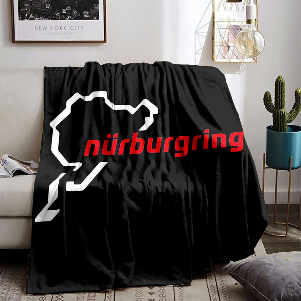 Nürburgring Track Design Flannel blanket for bedroom, living room, sofa, and nap