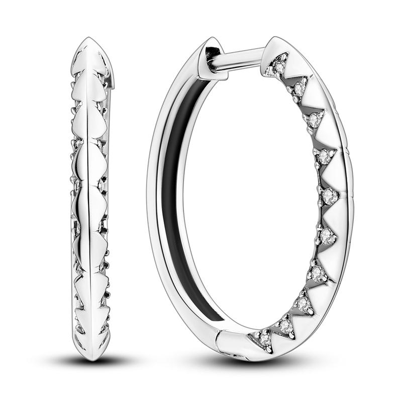 925 Silver Retro Grass Pattern Earrings Jewelry Versatile Hoop Earrings For Women Jewelry Birthday Party Fine Gifts