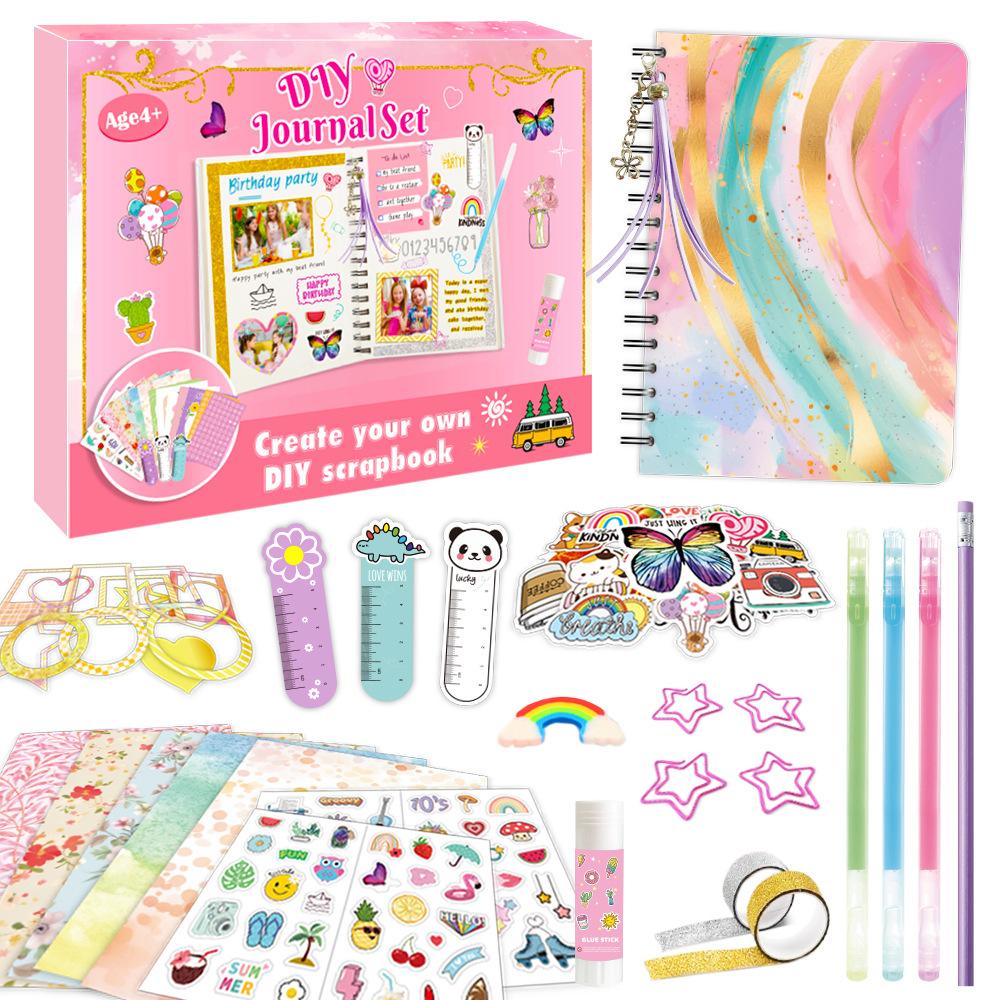 DIY Journal Kit Scrapbook Kinder Set Kreatives Bastelset mit Stickern, Zeichen- & Schreibwaren, Künstlerbedarf