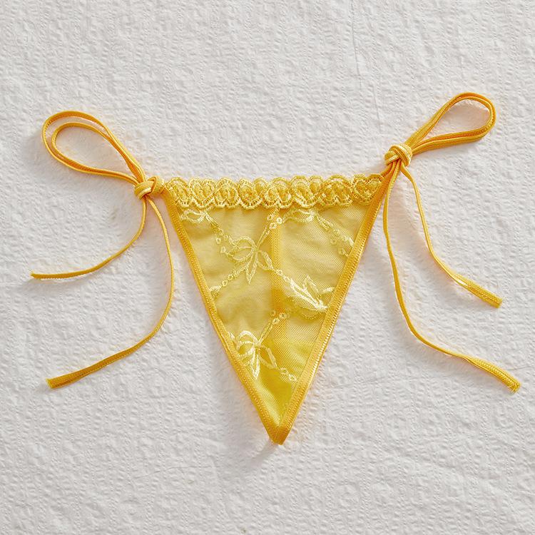 Damen Frühling und Sommer Sexy Transparentes Spitzen-Bindungs-String-Unterwäsche