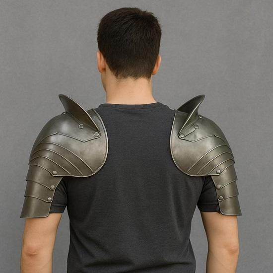 Medieval Steel Shoulder Pauldrons Armor LARP, Cosplay Renaissance Fair Costume Knight Viking Shoulder Guard Gothic Armor for Men