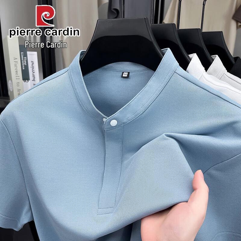 Мужская летняя рубашка-поло Pierre Cardin из смесовой шелковой ткани 54/2XL