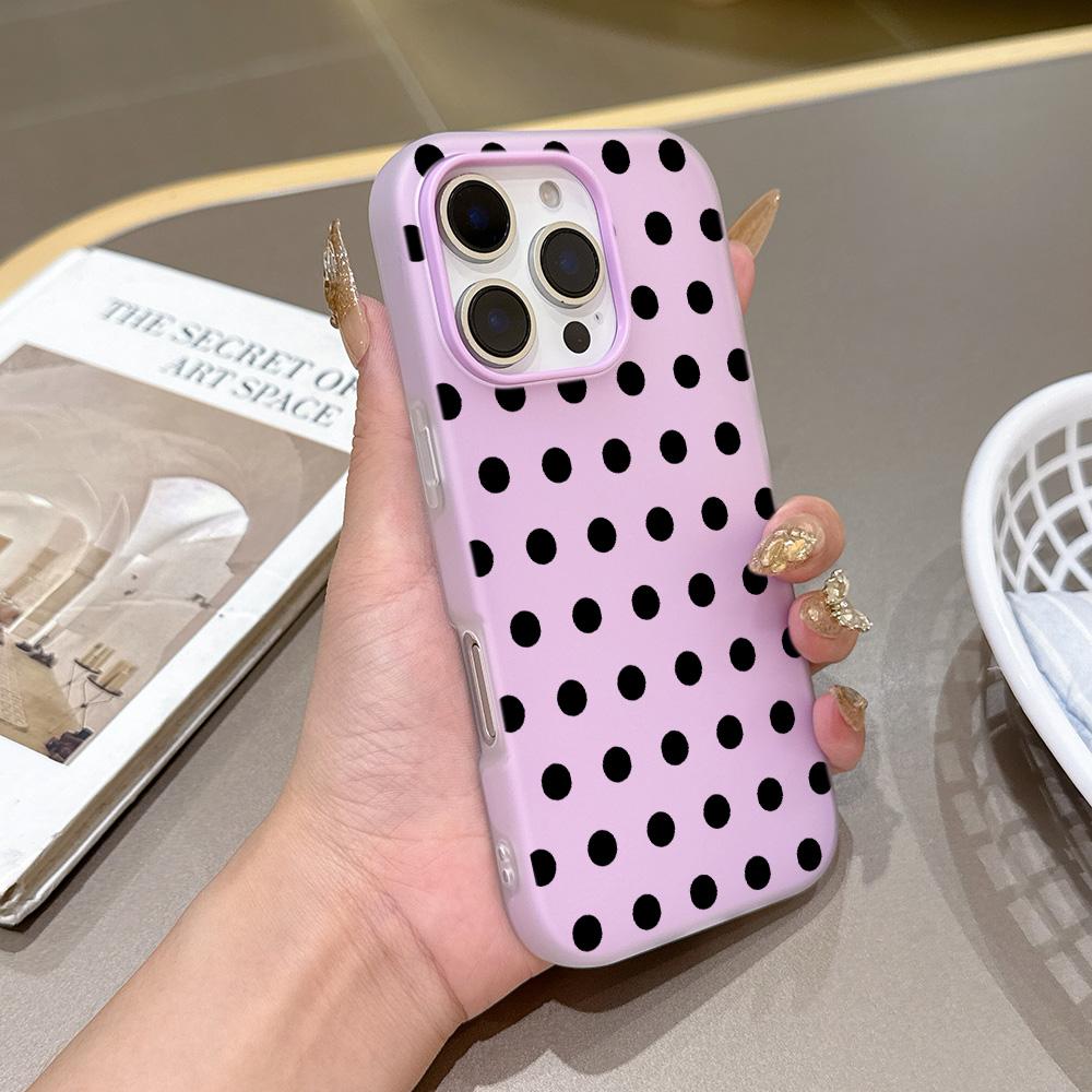 

Matte Candy Color 2 in 1 Phone Case for Samsung Galaxy A56 A36 A26 A17 A07 A06 A35 A16 A54 A34 A15 A14 4G 5G Black Dot Fashion Samsung A22 4G