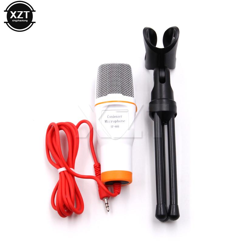 Microphone With Mic Stand Professional 3.5mm Condenser HiFi Microphone For PC Laptop Computer Karaoke Microphone