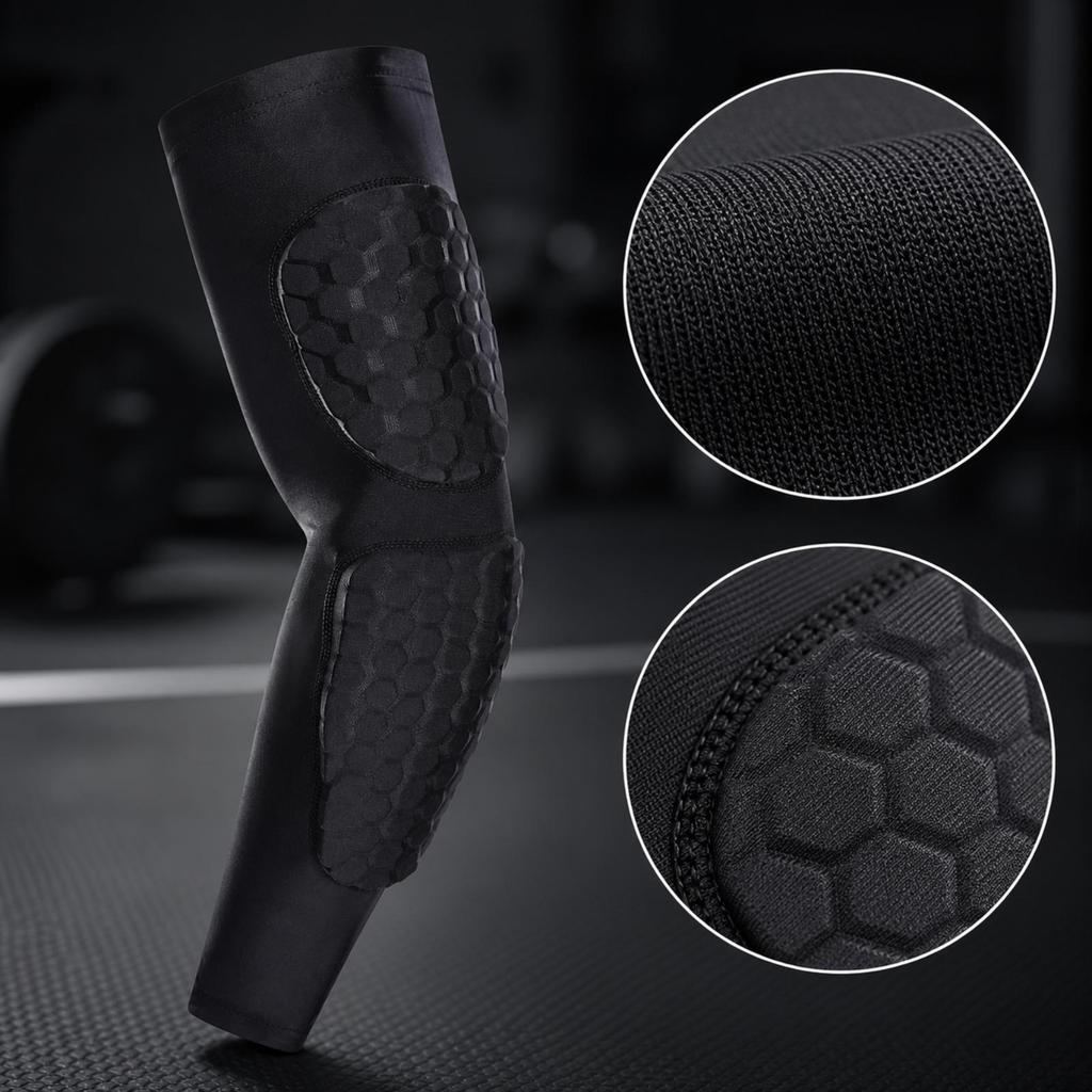 Impact-Absorbing Padded Forearm Sleeve Supportive, guard Gear, for Sports,