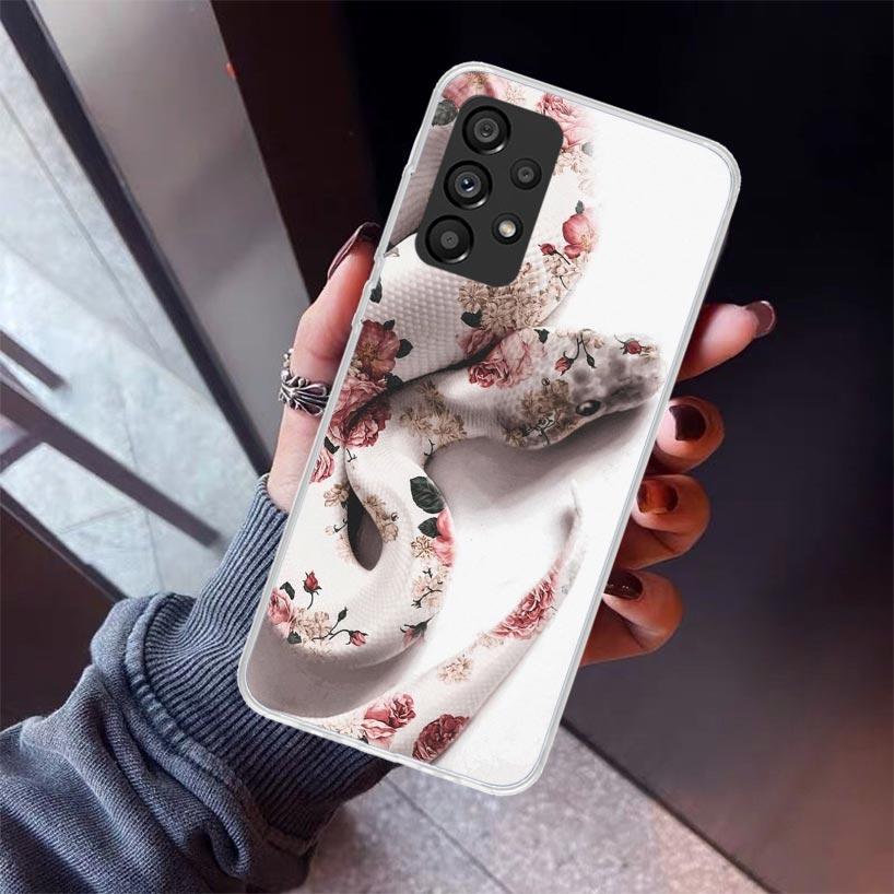 Animal Leather Snake Scales Phone Case For Samsung Galaxy A17 A57 A37 A16 A26 A36 A56 A15 A25 A35 A55 A14 A13 A54 A53 A34 A24 A3
