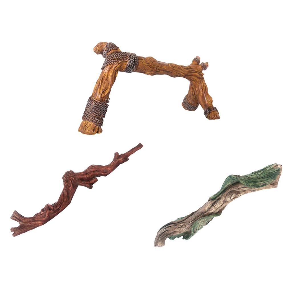 Reptile Corner Climbing Branch Landscape Decor Aquarium Play, Hide and Rest Fake Tank Accessories for Chameleon