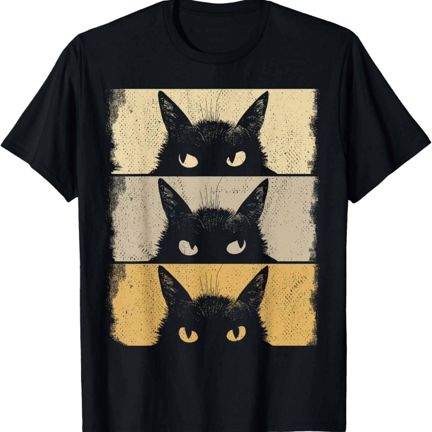 Cat Lover, Grumpy Black Kitten, Cat Mom, Cat Dad T-Shirt(7) S чёрный