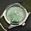 HAND-WINDING VINTAGE HMT JANATA INDIAN MENS ARABIC GREEN DIAL WATCH A441055-4