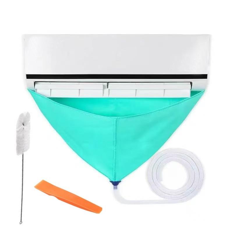 Nicht demontierbare Klimaanlagen-Wasserabdeckung zum Aufhängen, Reinigungsset mit Ablaufschlauch, angeschlossen an Abwasser und Abfallmaterialien