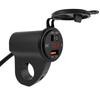 12V Motorcycle Handlebar 2.4A USB Adapter Charger with Digital Voltmeter Fits for 22mm-26mm Handlebars