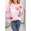 New Spring Collection: Heart-shaped Valentine's Day Mini Heart-shaped Sweater, Round-neck Knitted Pullover Sweater for Women