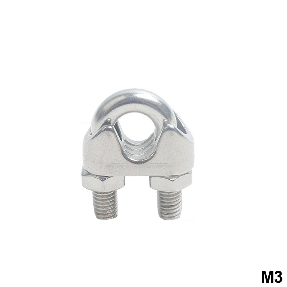 304 Stainless Steel U-type Clamp Wire Clips M2/3/4/5/6/8/10/12/14/16/18mm Rope Clip Bolts Rigging Hardware Clamps Rope Sleeve