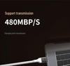 100W Transparent Fast Charging Dual Type-C Cable with Digital Display for Huawei & Apple Laptops