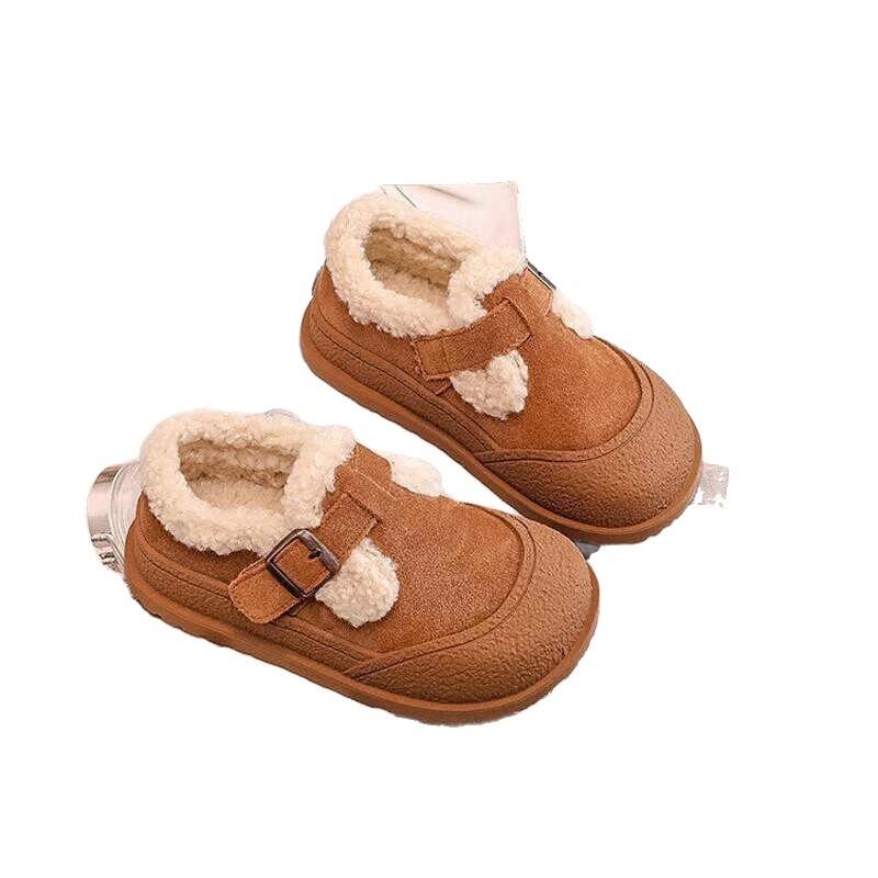 Girls' Cotton Shoes, New Children's Snow Boots with Added Insulation, Baby-friendly Warmth Preservation