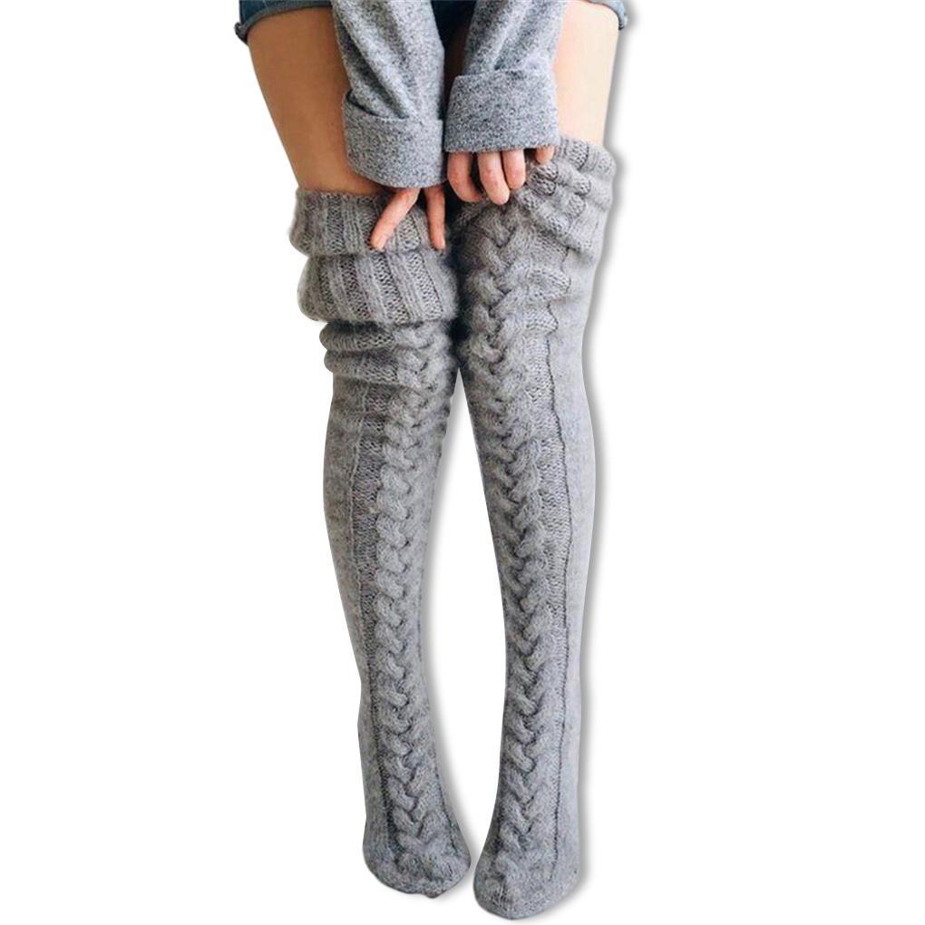

1 Pair Knitted Warm Stockings Keen High Women Leg Warmers Sexy Shoes Accessories Cute Autumn Halloween Stockings Gifts