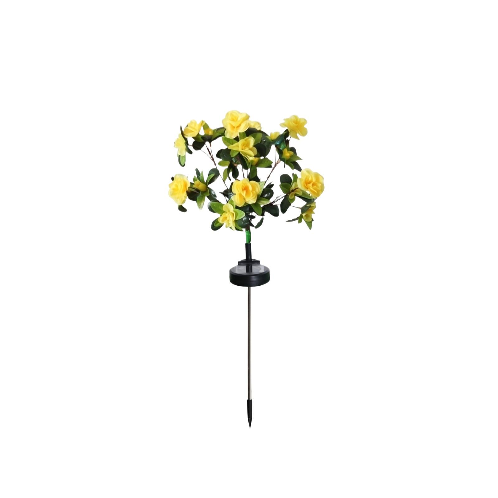 

Solar Powered Outdoor Garden Decorative Artificial Flower Light with Stake for Yard Pathway Landscape Lighting one size жовтий