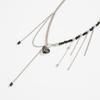 Lightweight Acrylic Bead Necklace Featuring Elegant Heart Tassels Design Ideal For Sensitive Skin All Day Use Parties