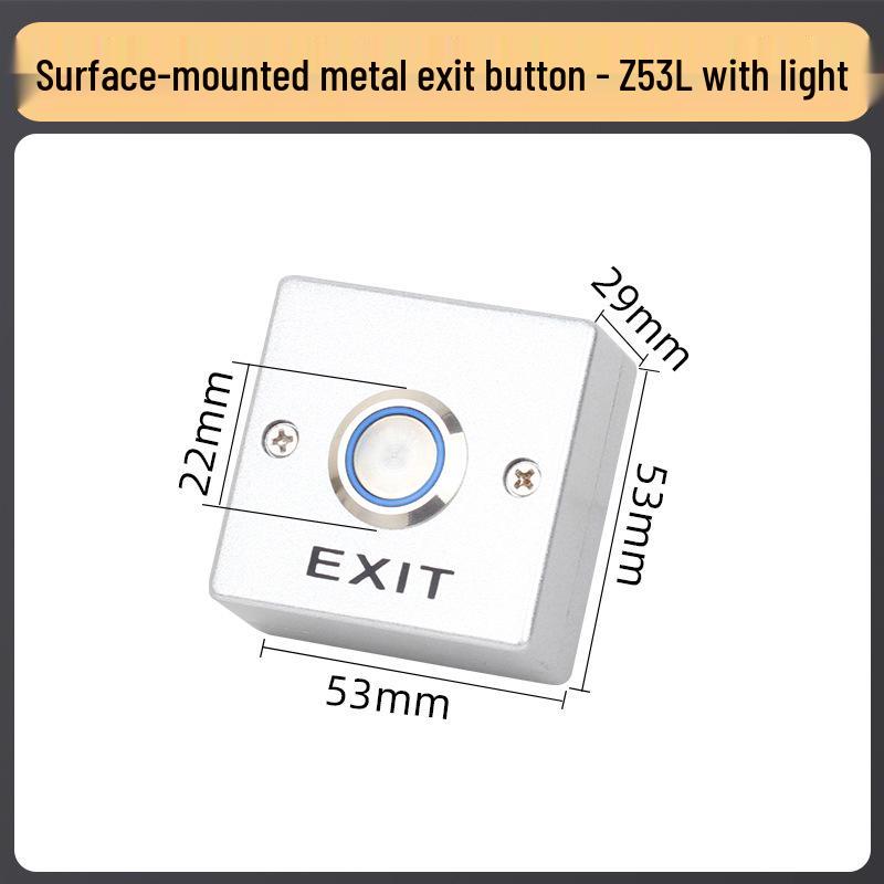 86 Type Rainproof Surface-Mounted Exit Button with Auto Reset for Outdoor Access Control
