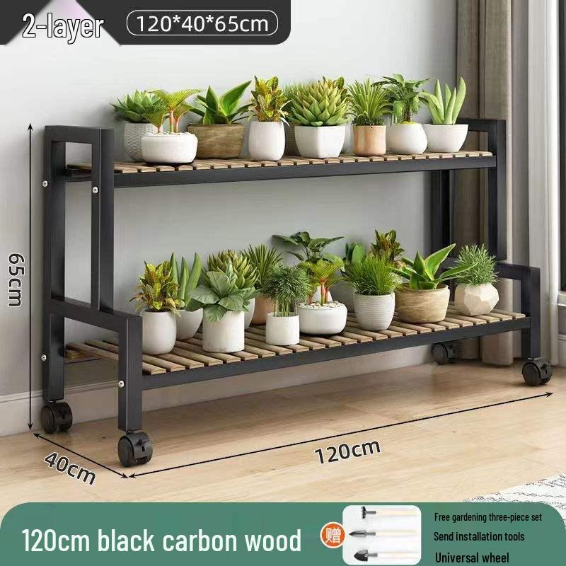 2025 Beweglicher Mehrschichtiger Blumenständer mit Rädern für Wohnzimmer und Balkon