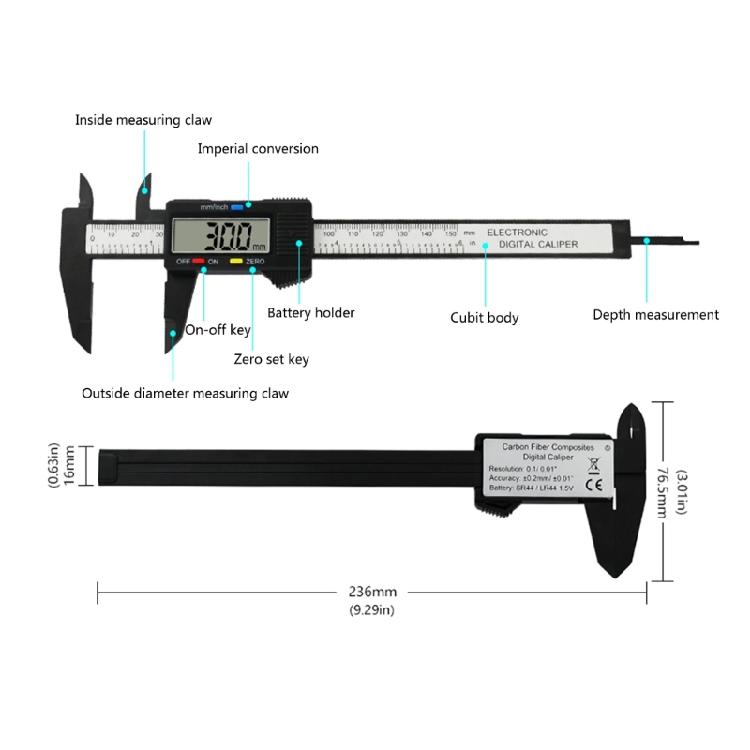 Electronic Digital Display Vernier Micrometer Caliper Portable Measurement Tools