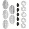 15-teiliges Hitzeschutz-Reparaturset Silbernes Metall-Ersatzteile 6715468 N90335004