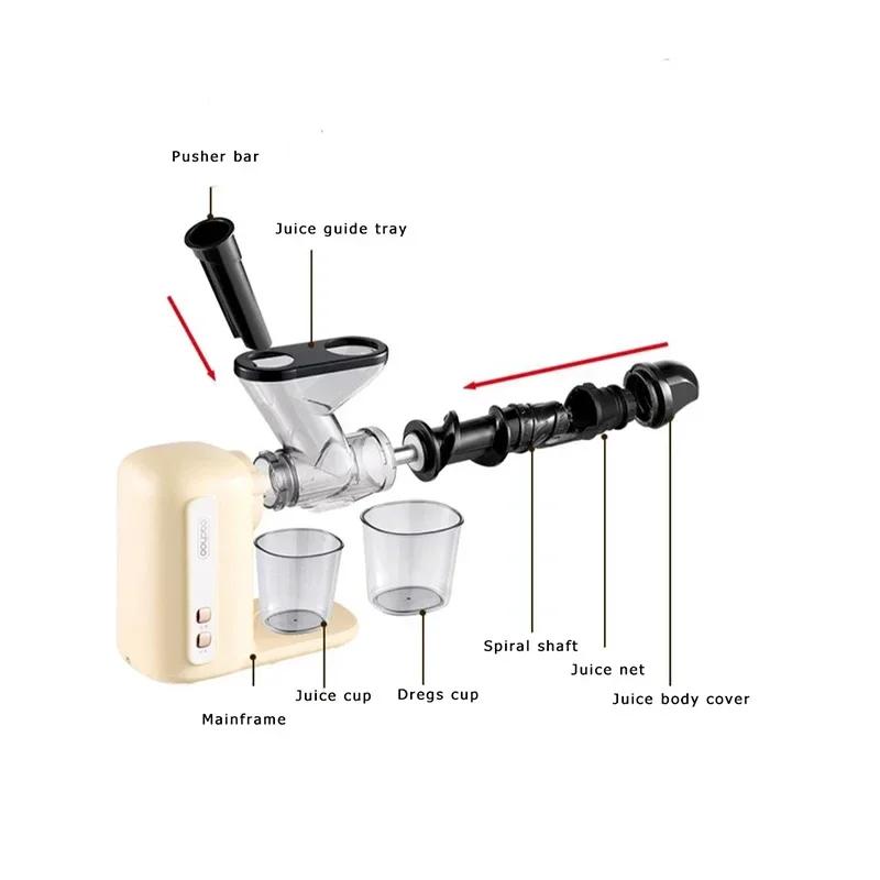 Electricslow Speed Juice Extractor Portable Orange Lemon Blender Multifunction Fruit Juicer Kitchen Automatic Fresh Squeezer