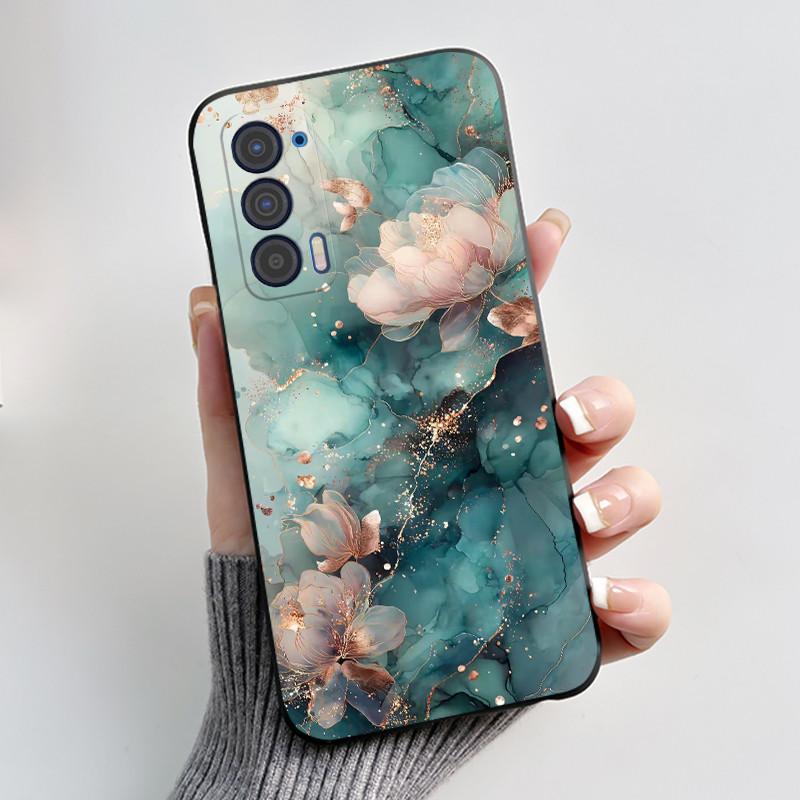 Funda de Silicona Negra Mate Suave para Teléfono Motorola Edge 5G UW / Moto Edge 2021 Estética Lujo Linda Genial Cubierta Trasera para Niños Niñas